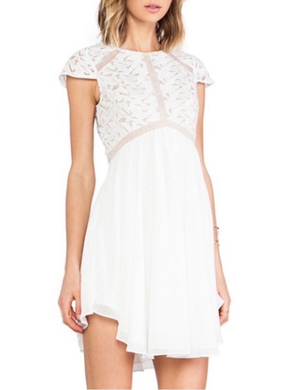 REVOLVE White Heart Of Glass
A Line Mini Dress - Lumiere